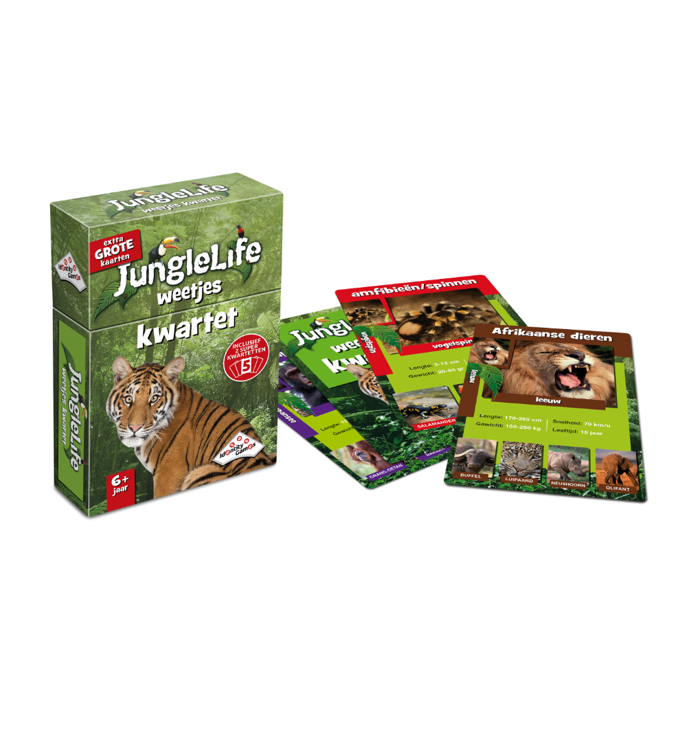 Jungle Life kwartet spelonderdelen