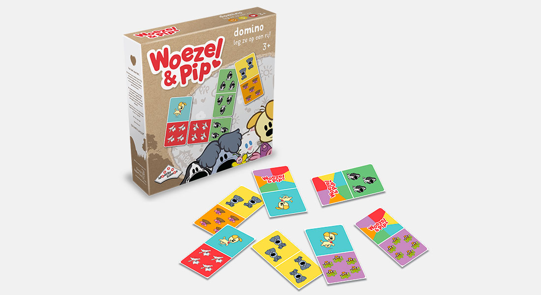 Woezel & Pip Domino met spelonderdelen