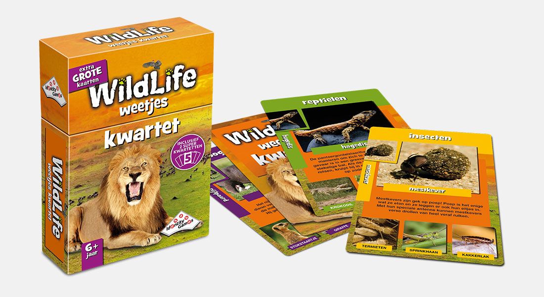 Wildlife Weetjeskwartet met speelkaarten