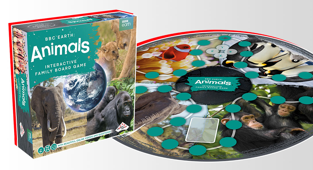 BBC Earth: Animals bordspel met spelonderdelen